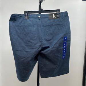 Calvin Klein Dark Blue Textured Flat-Front Men’s Shorts